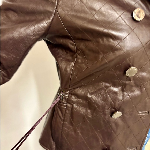VOGUE VIRILE vintage Brown Leather Women's Jacket - Picture 10 of 14